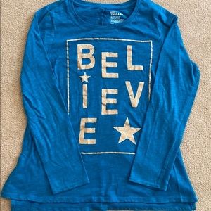 Kid’s Long Sleeve “Believe” Shirt